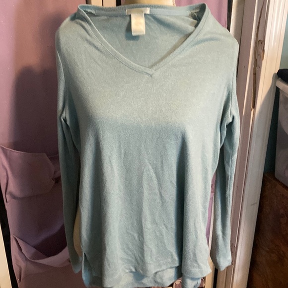 Matty M Tops - Sea foam V-Neck Women's Top